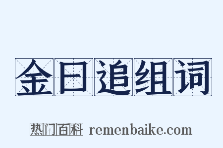 金曰追组词是什么意思的图片